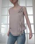 Tricou roz pudra elegant S