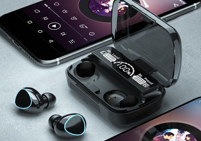 Bluetooth Безжични smart-слушалки М10 със зарядна станция 2000mAh