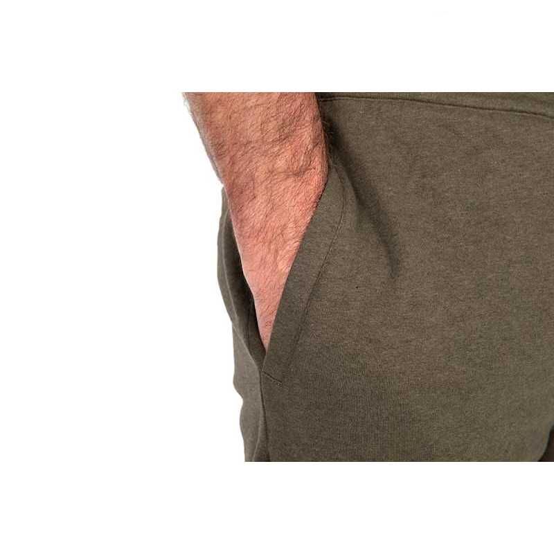 Долнище с подплата от шерпа Fox Collection Sherpa Joggers Green Black