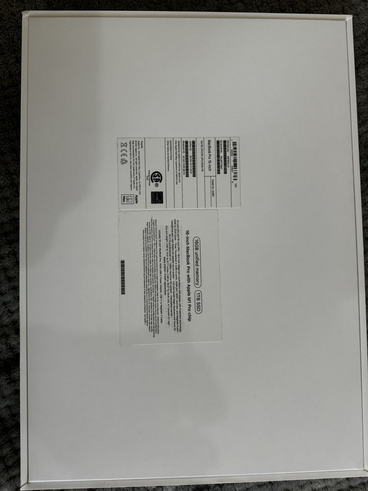 Macbook pro 16 M1 16GB/1TB