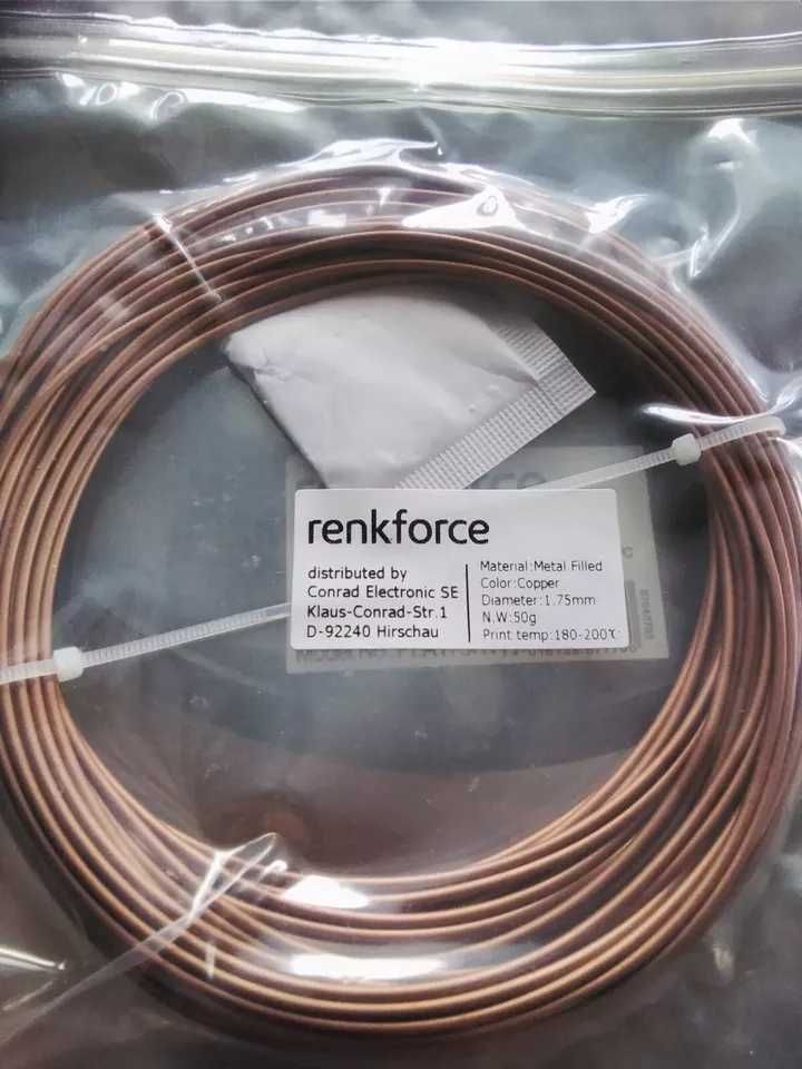 Renkforce Filament PLA 1.75 mm  50 g nou sigilat pla, wood, tpu ,metal