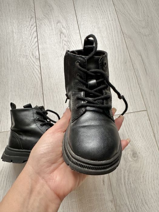 Зара Zara черни детски кубинки боти момче р.24