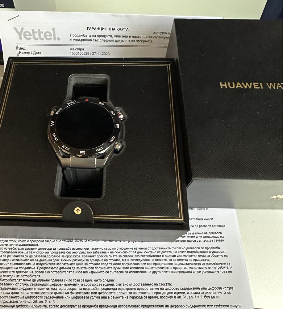 НОВ! Huawei Watch Ultimate Expedition Black - 36м. Гаранция