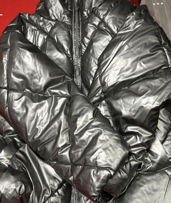 Geaca groasa argintie masura mare