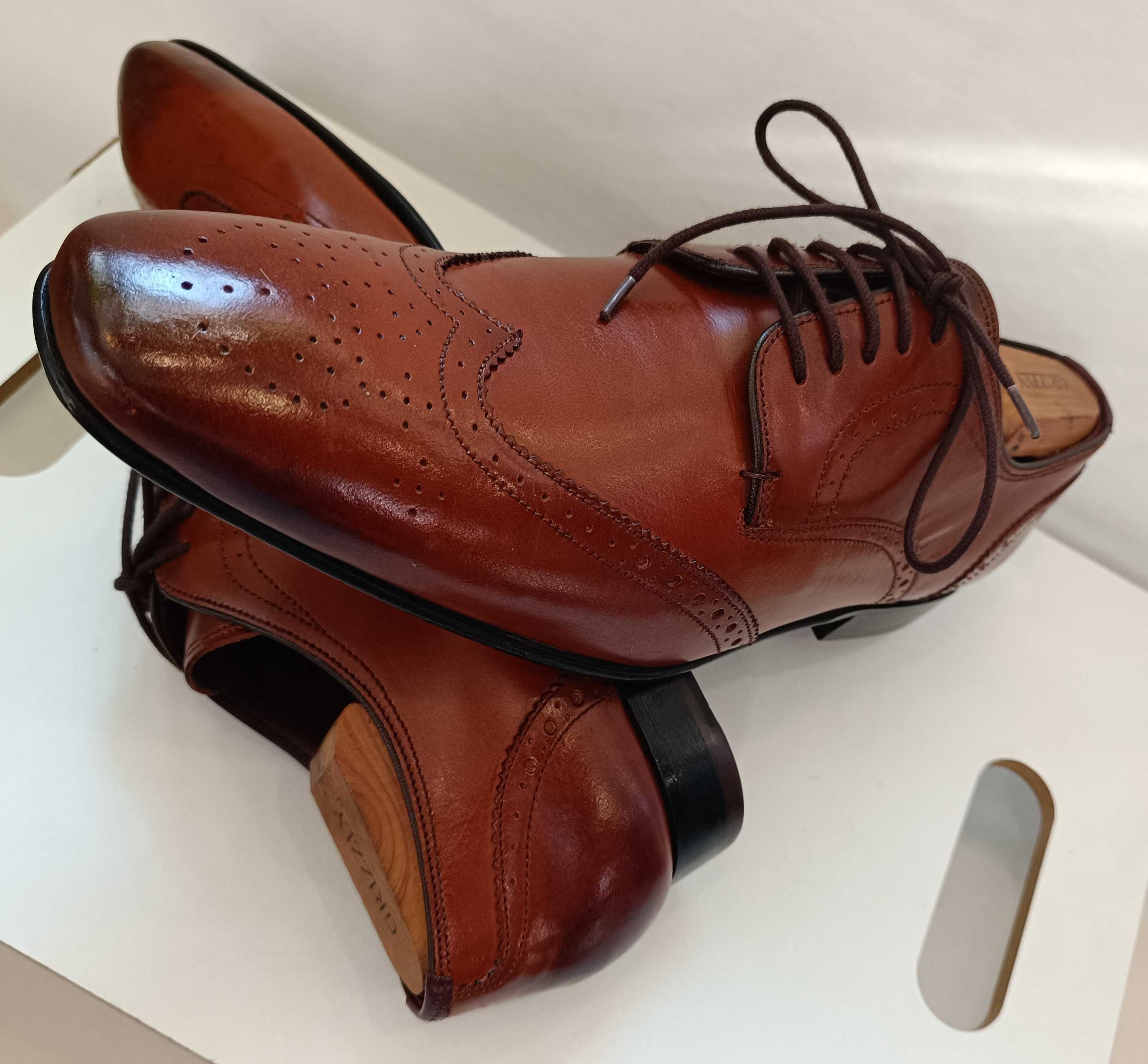 Pantofi derby 41.5 42 brogue Ted Baker London NOI piele naturala moale