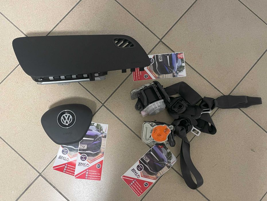 VW Polo 5 V 6R - kit airbag volan - pasager - set centuri de siguranta
