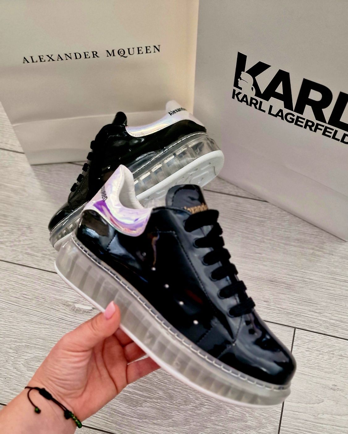 Adidași Alexander McQueen Black&Chrome Edition, unisex