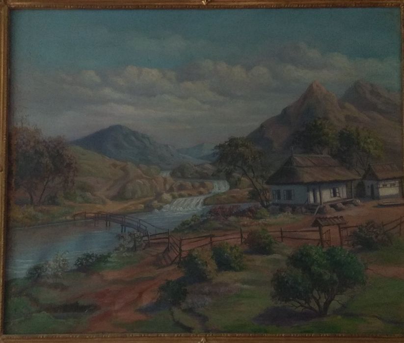 Tablou vechi peisaj urgent