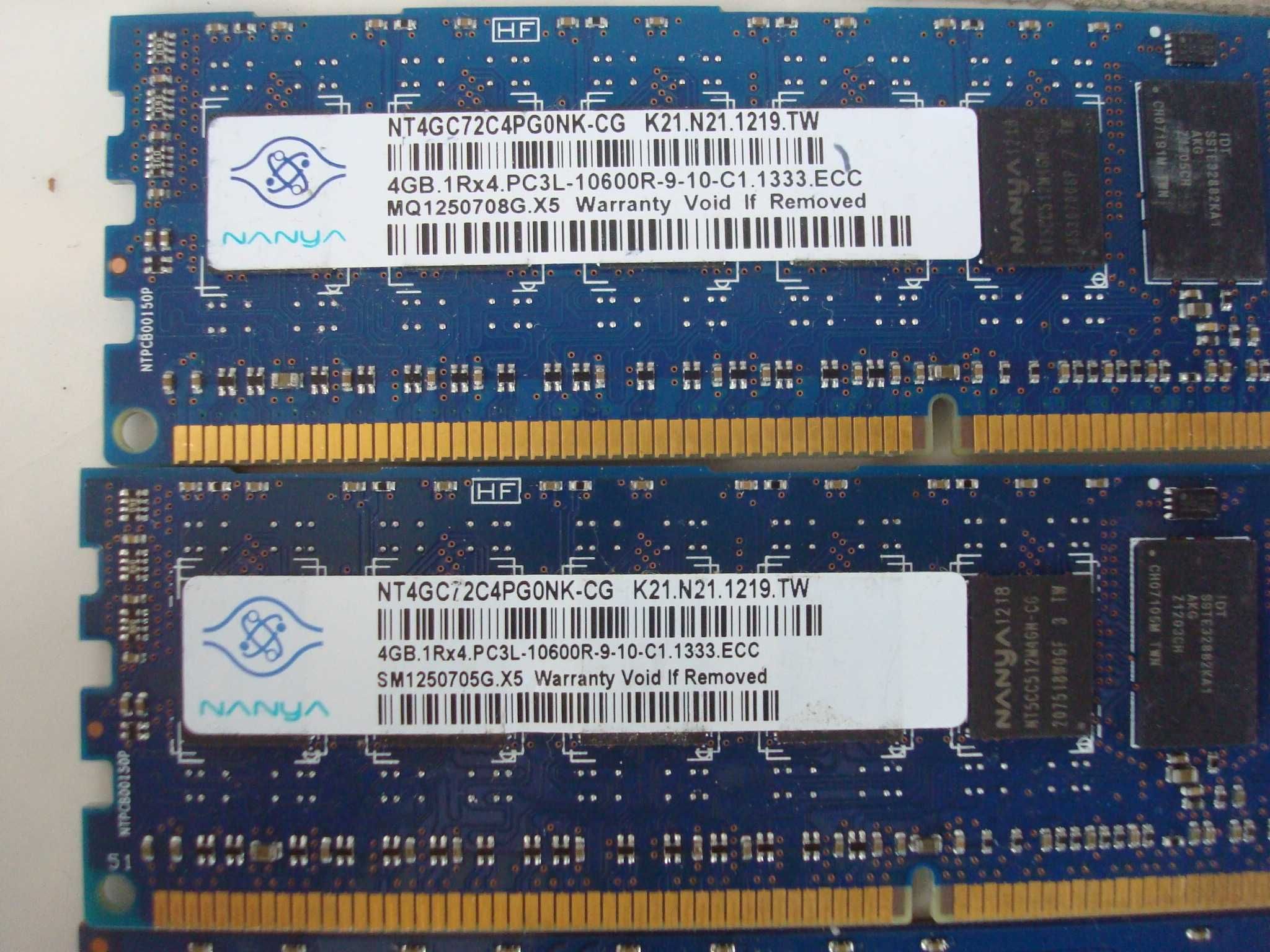 Memorii 8GB DDR3 kit  4Gb X2 Pc3-12800,10600 Kingston,Samsung, Nanya