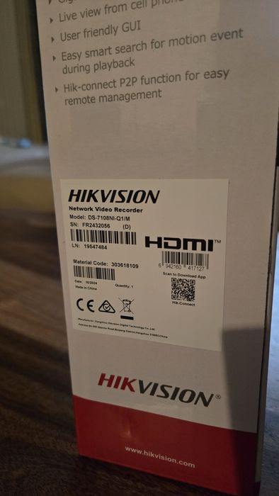 Hik Vision DS-7108NI-Q1/M(D)  NVR мрежови рекордер
8-канален мрежов ре
