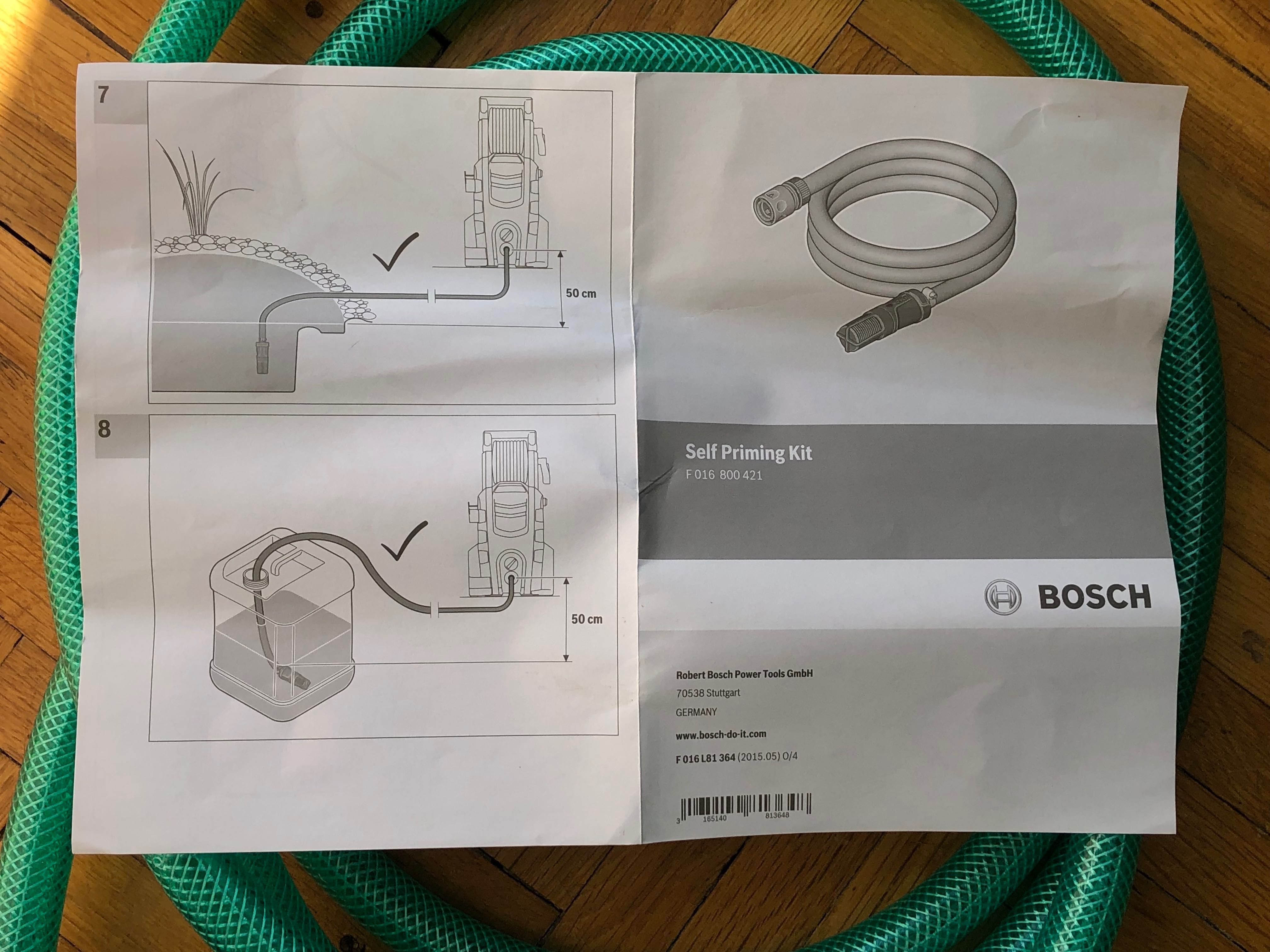 Bosch, Бош, Маркуч, Автоматично засмукване комплект чисто нов