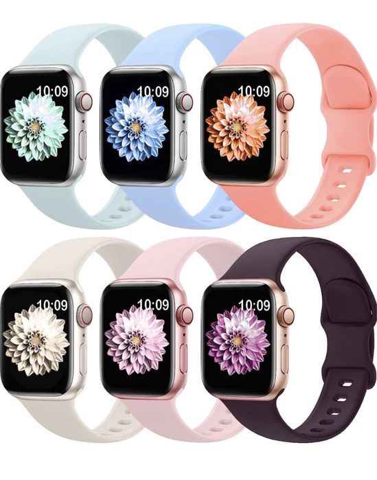Curea Husa Silicon Soft Colorat Incarcator Ceas Apple Serie 1-10 Ultra