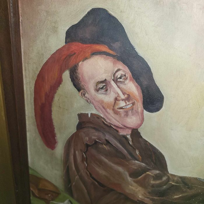 Стара картина маслени бои Репродукция на  Джудит Лейстър,