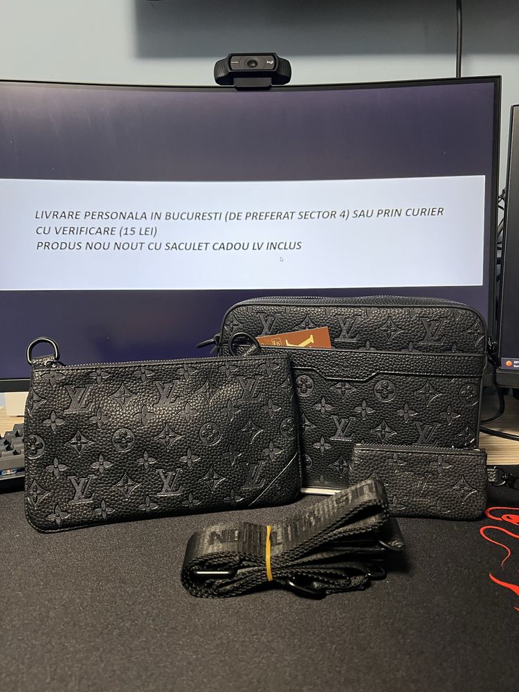 (TREND) Borseta Louis Vuitton Trio Messenger Neagra