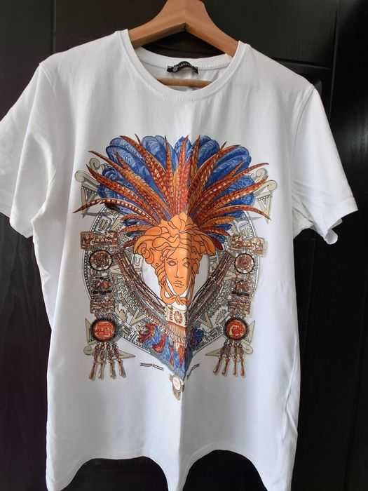 Бяла памучна тениска