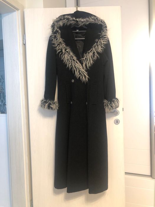 Palton lung cu gluga