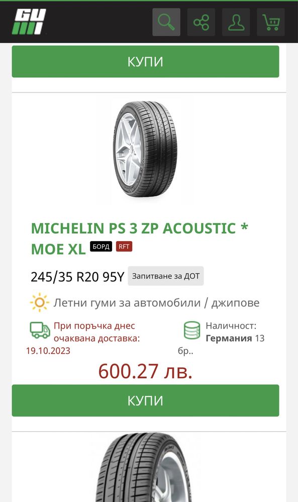 245/35/20 Michelin DOT:21/22г. 4бр