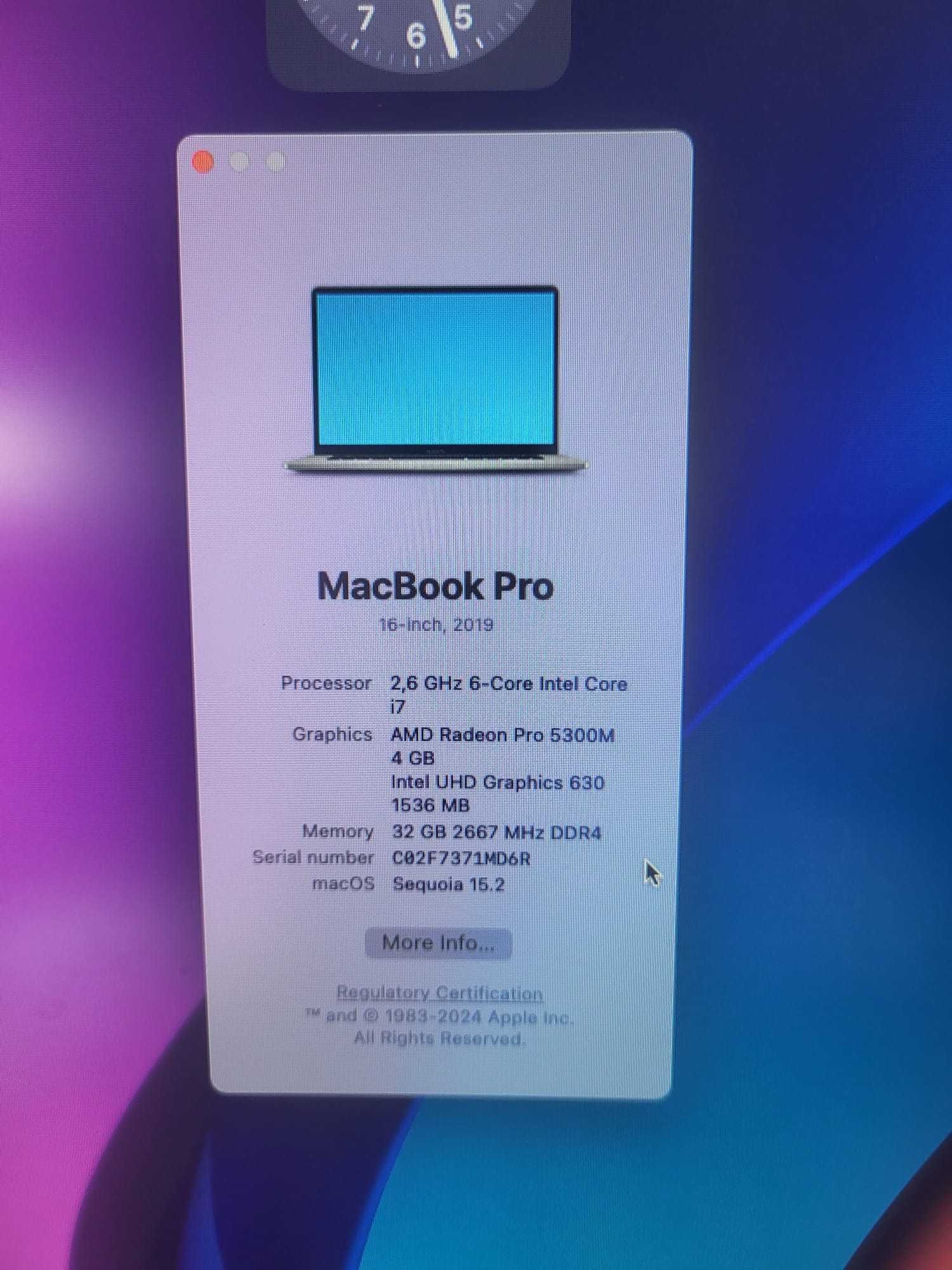 Placa de Baza MacBook Pro 16 A2141 2019 i7/32Gb/512gb SSD Fact+Garanti