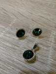 Set din argint 925 cu zirconiu verde