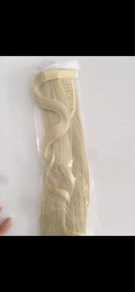 Extensie coada blond noua