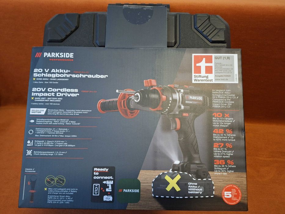Masina de insurubat si gaurit 20V PSBSAP 20 Li C3 Parkside Performance