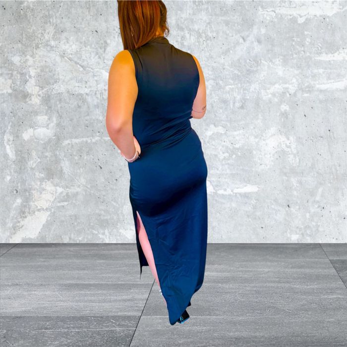 Черна рокля “ русалка “ дълга официална рокля с ключалка