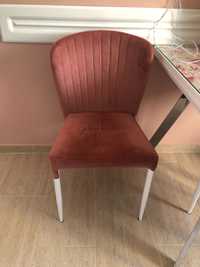 scaun velvet roz