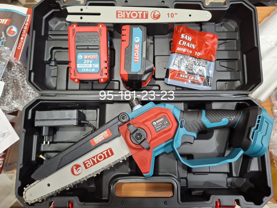 Электропила аккумляторный, цепная пила, elektropila