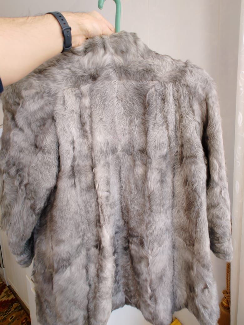 Зимняя шуба Германия Натуральный мех мягкий дубленка куртка полупальто
