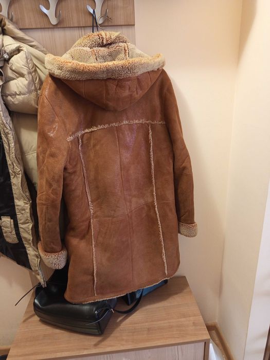 кожух от естествена кожа с косъм размер L