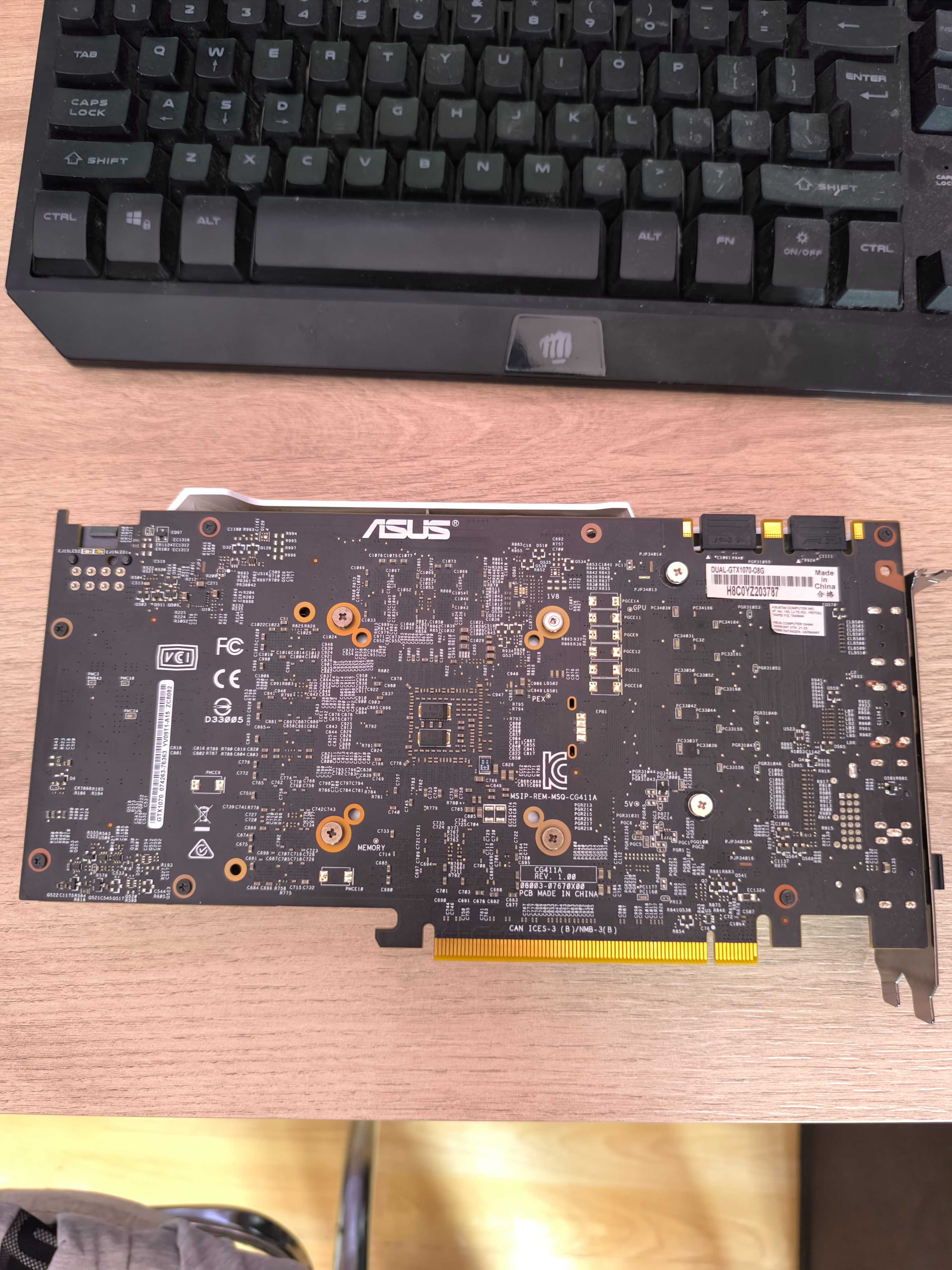 Видеокарта NVidia GTX1070 DUAL OC ASUS