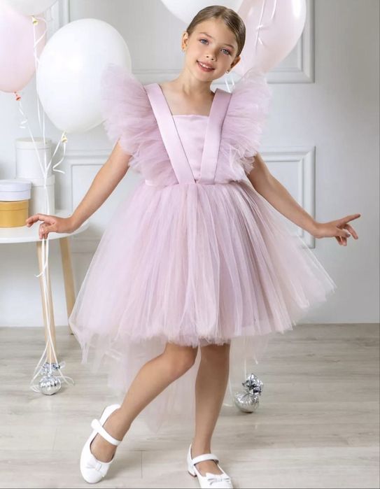 Платье детское нарядное розовое
