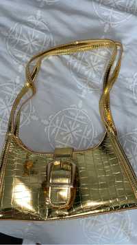 Луксозна златна дамска чанта