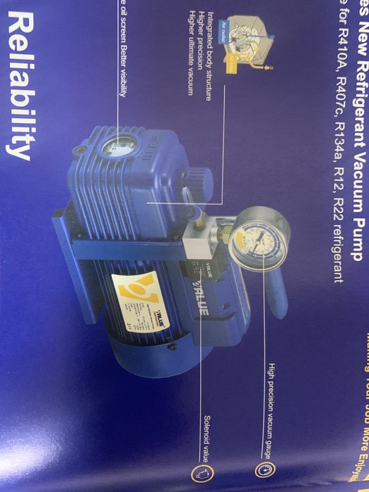 Pompa vacuum value v-i115sv mini 42l/min electrovalva manometru 150mic