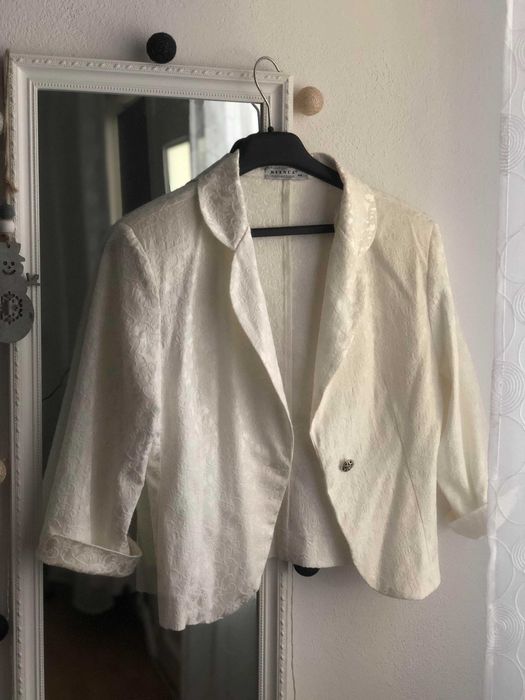 Sacou eleganta alb