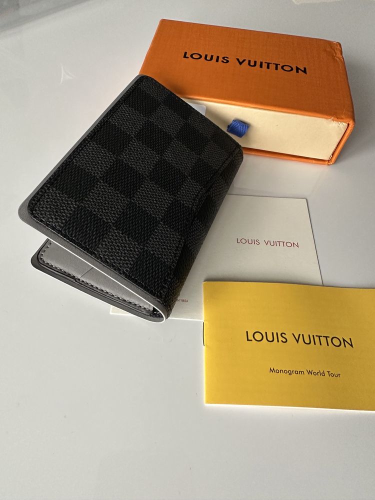 Louis Vuitton мъжко портмоне естествена кожа Намаление!