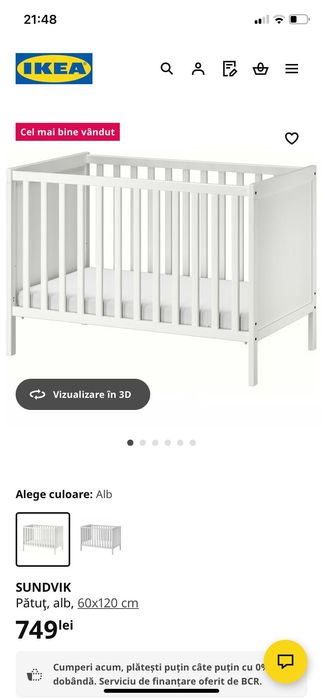 Vând pătuț pentru copii