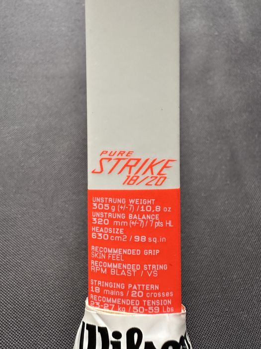 Тенис ракета Babolat pure strike 98 18x20 305gr