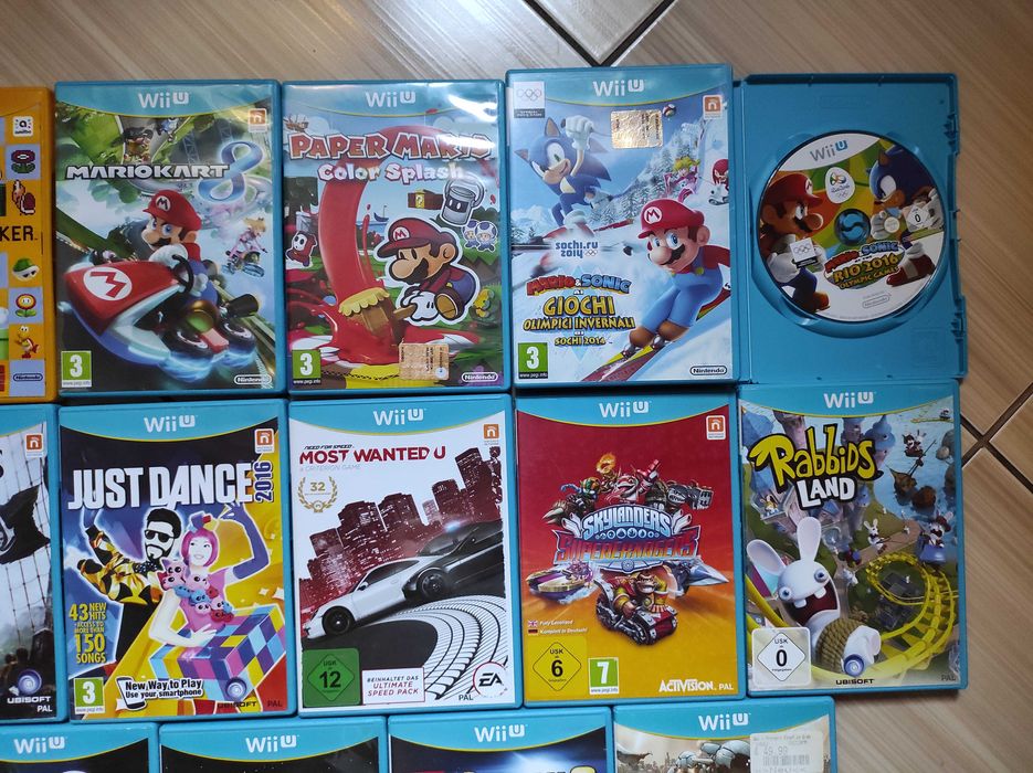 WiiU Mario Sonic Lego Just Dance NFS Marvel Batman Transformers Fifa