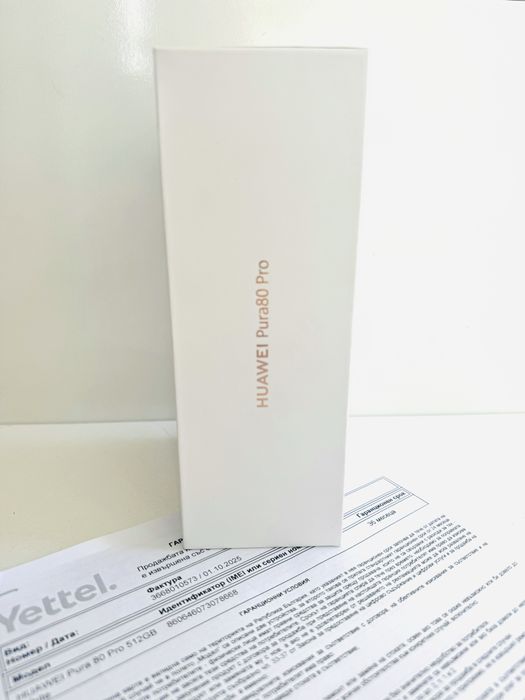 НОВ! Huawei Pura 80 Pro 512GB 12GB Ram White 36м.ГАРАНЦИЯ!