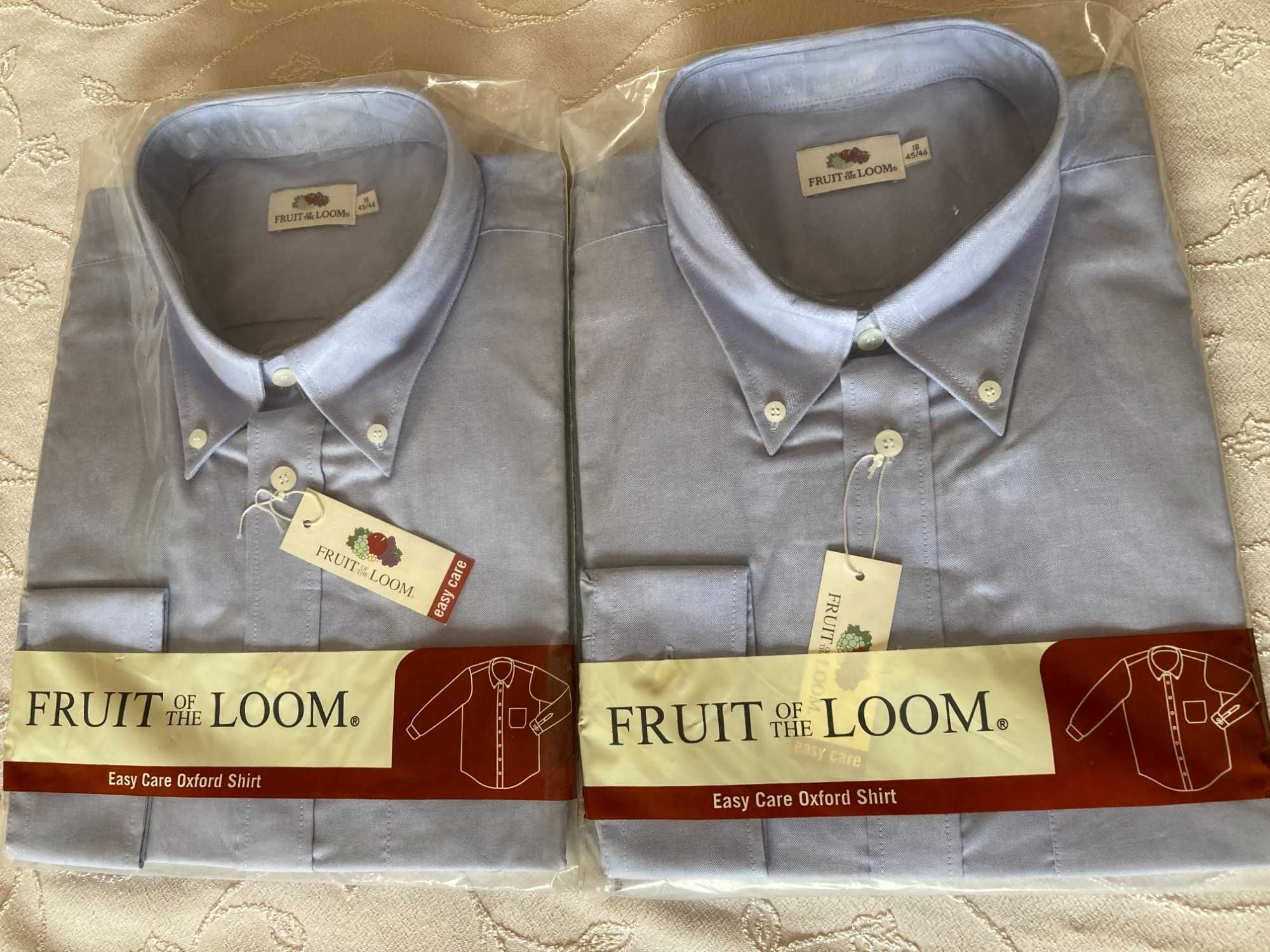 Мъжка риза Fruit of the Loom тип Oxford голям размер дълъг и къс ръкав