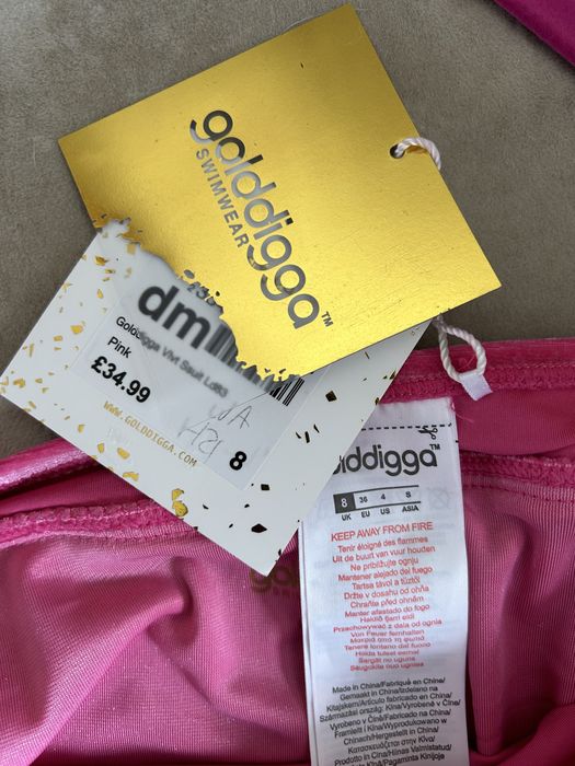Golddigga Velvet Swimming suit  Нов бански размер Uk 8 (Xs-S)