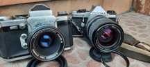 Фотоапарат Edixa Reflex Ba обект50/1:1.8мм и  Pentax me  Обектив 35-70