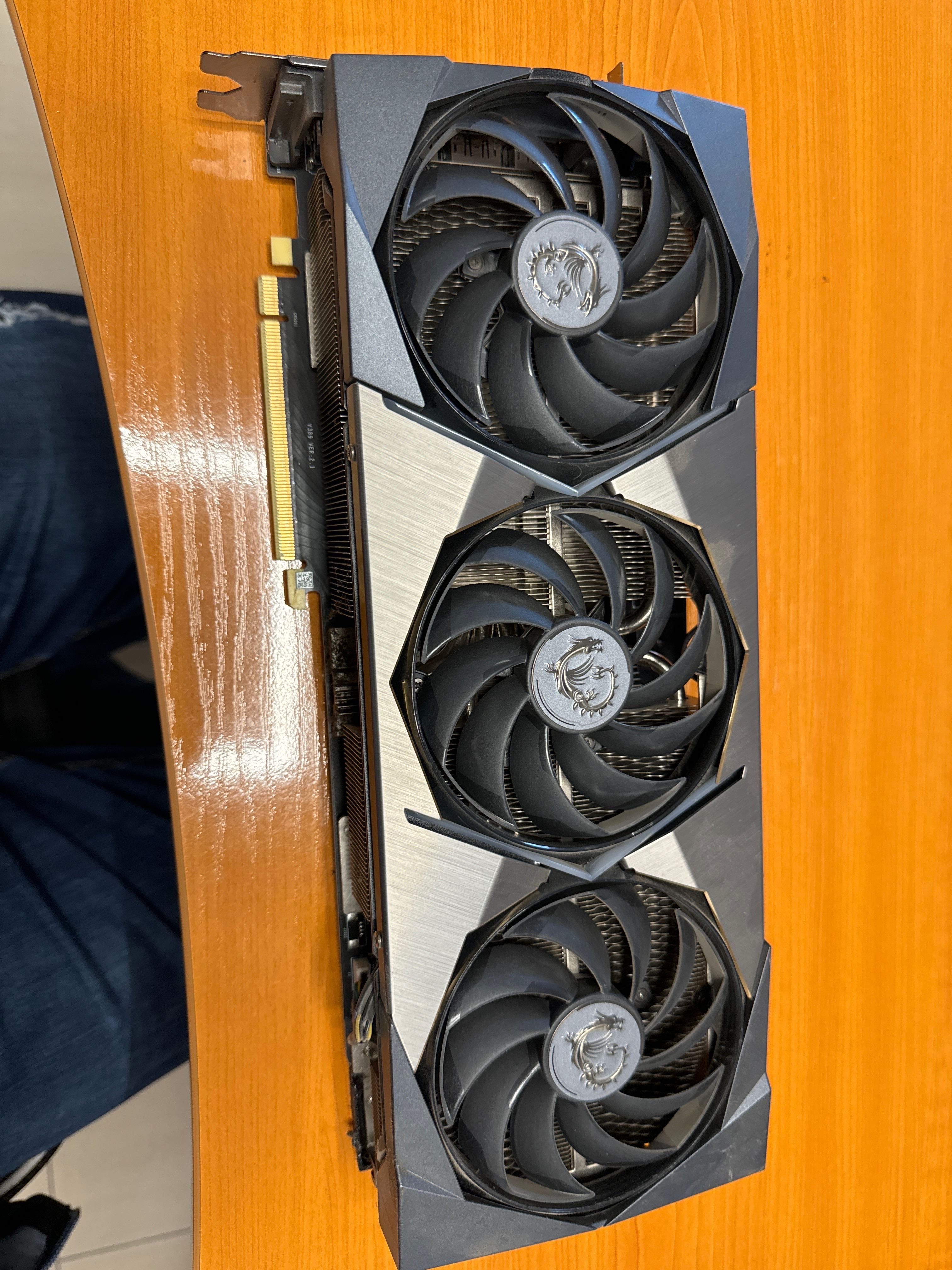 Gaming video card GPU Ge Force RTX 3080 Suprim