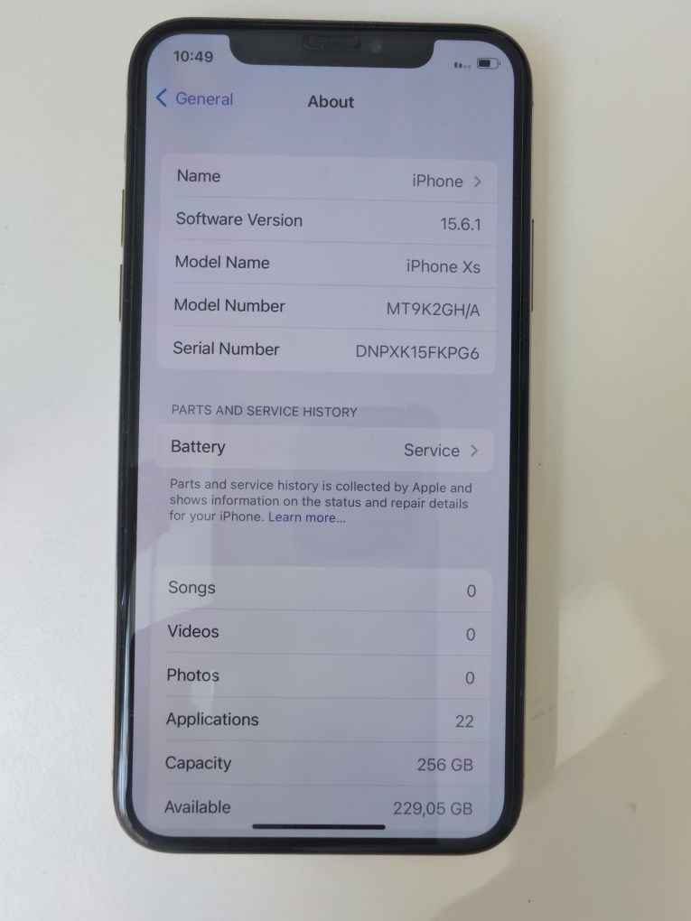 iPhone XS 256GB gold