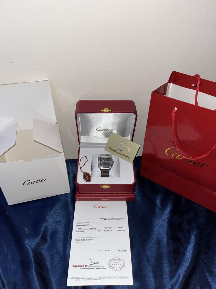 Cartier Santos Blue ПОДАРЪК!!!