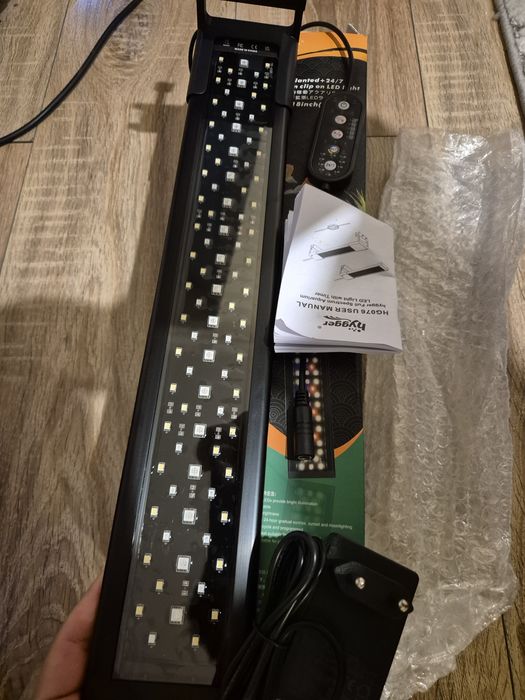 Lampa acvariu 18W, 45 cm, RGB Full Spectrum, suport