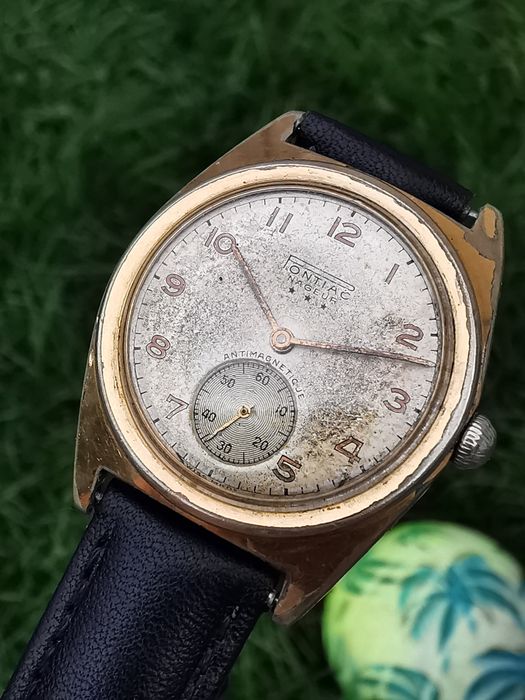 Ceas Pontiac Nageur -Întoarcere manuala -32 mm -Funcționează excelent