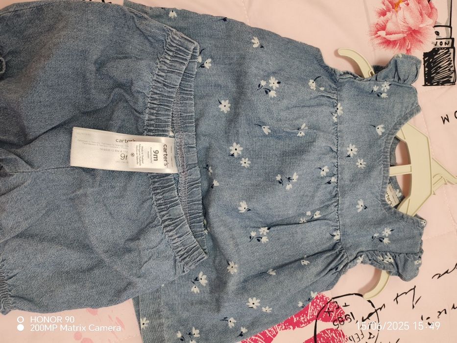 Compleu Carter's pt fetiță, 9 luni, nou fără etichetă