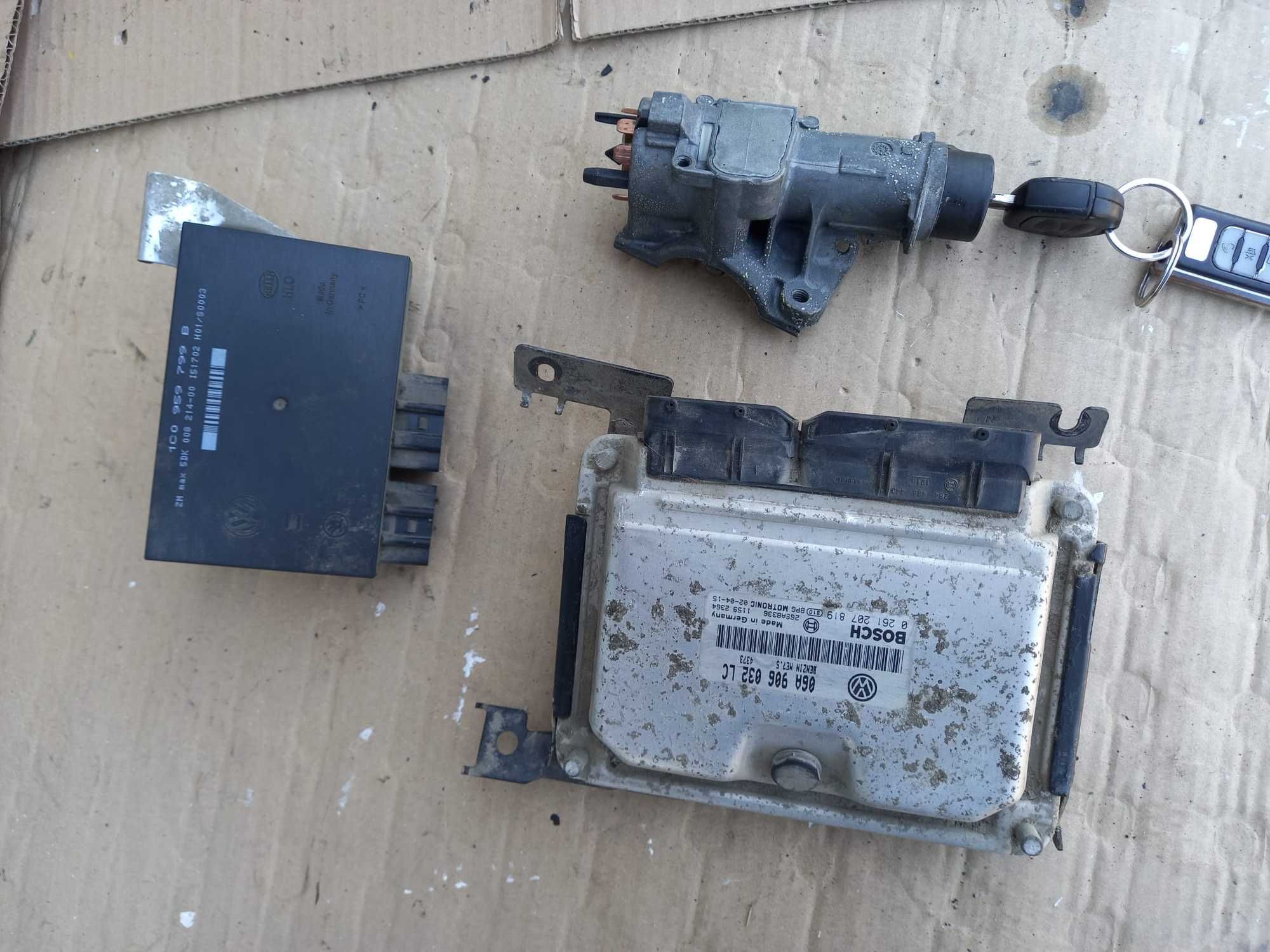 Skoda Octavia 1, kit pornire cu contact cheie ecu si modul motor 2.0 B